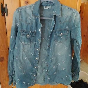Roxy denim horseshoe shirt